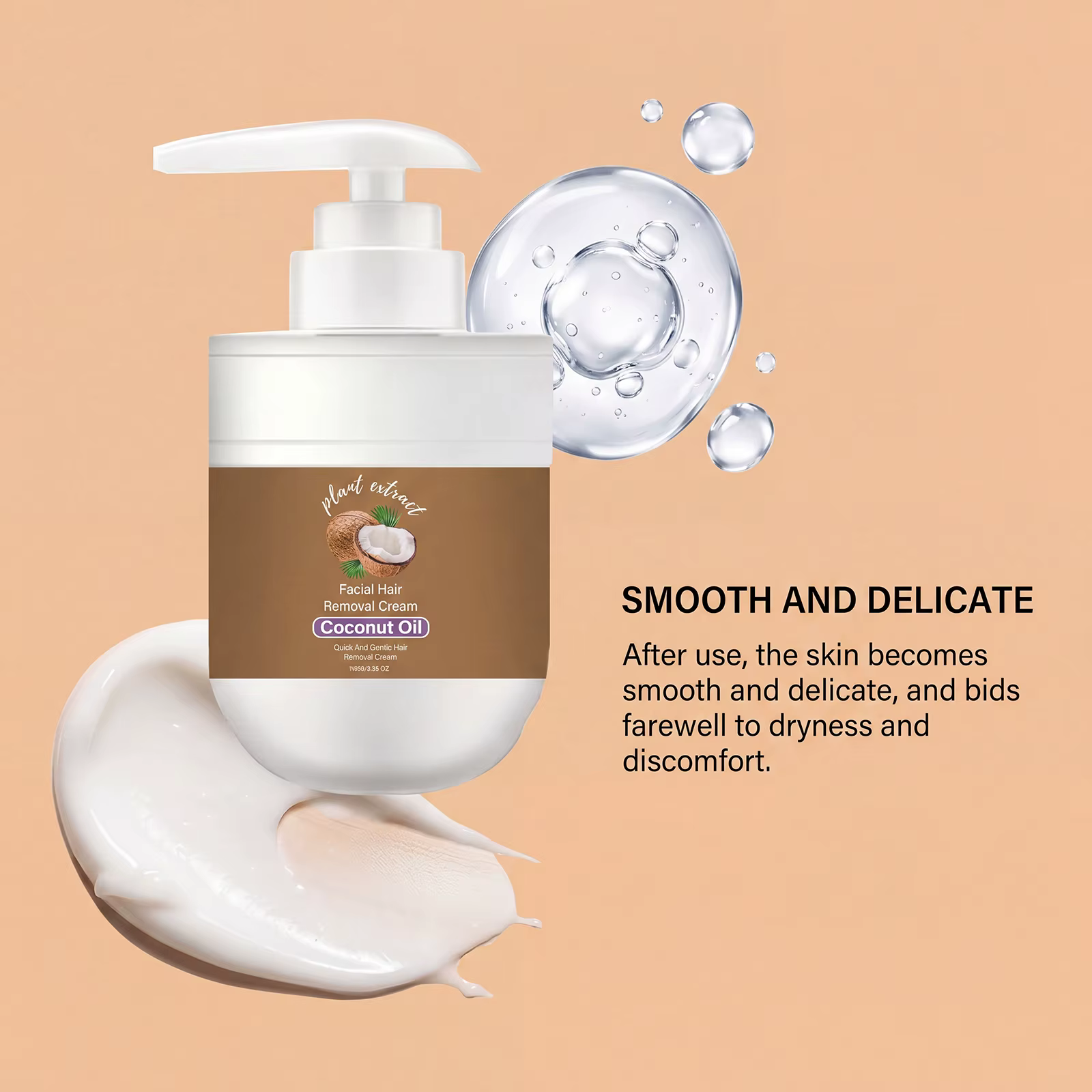 Crème dépilatoire pour le visage et le corps