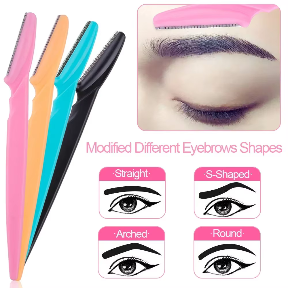 3/10 pièces épilation des sourcils coupe-épilation couteau de sécurité maquillage grattoir rasoir