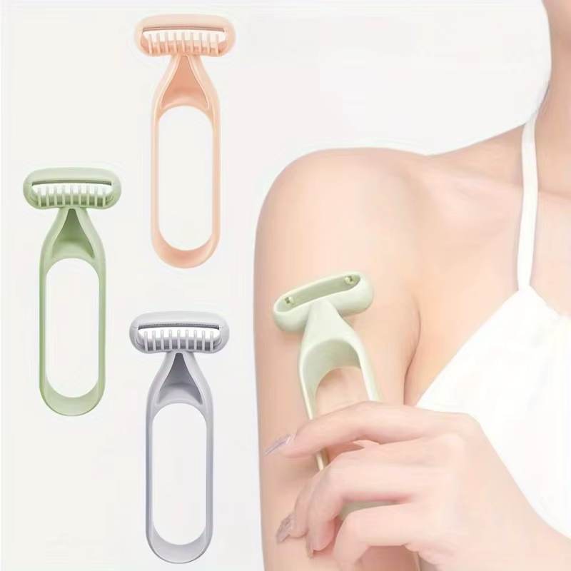 Épilateur manuel à lame en acier inoxydable - Rasoir miniature portable pour les aisselles et le corps