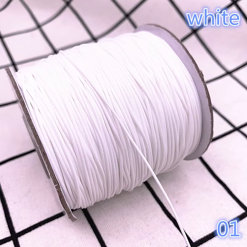 0.5 0.8 1.0 1.5 2.0mm cordon ciré fil ciré cordon chaîne sangle collier corde perle bijoux à bricoler soi-même faisant pour Bracelet
