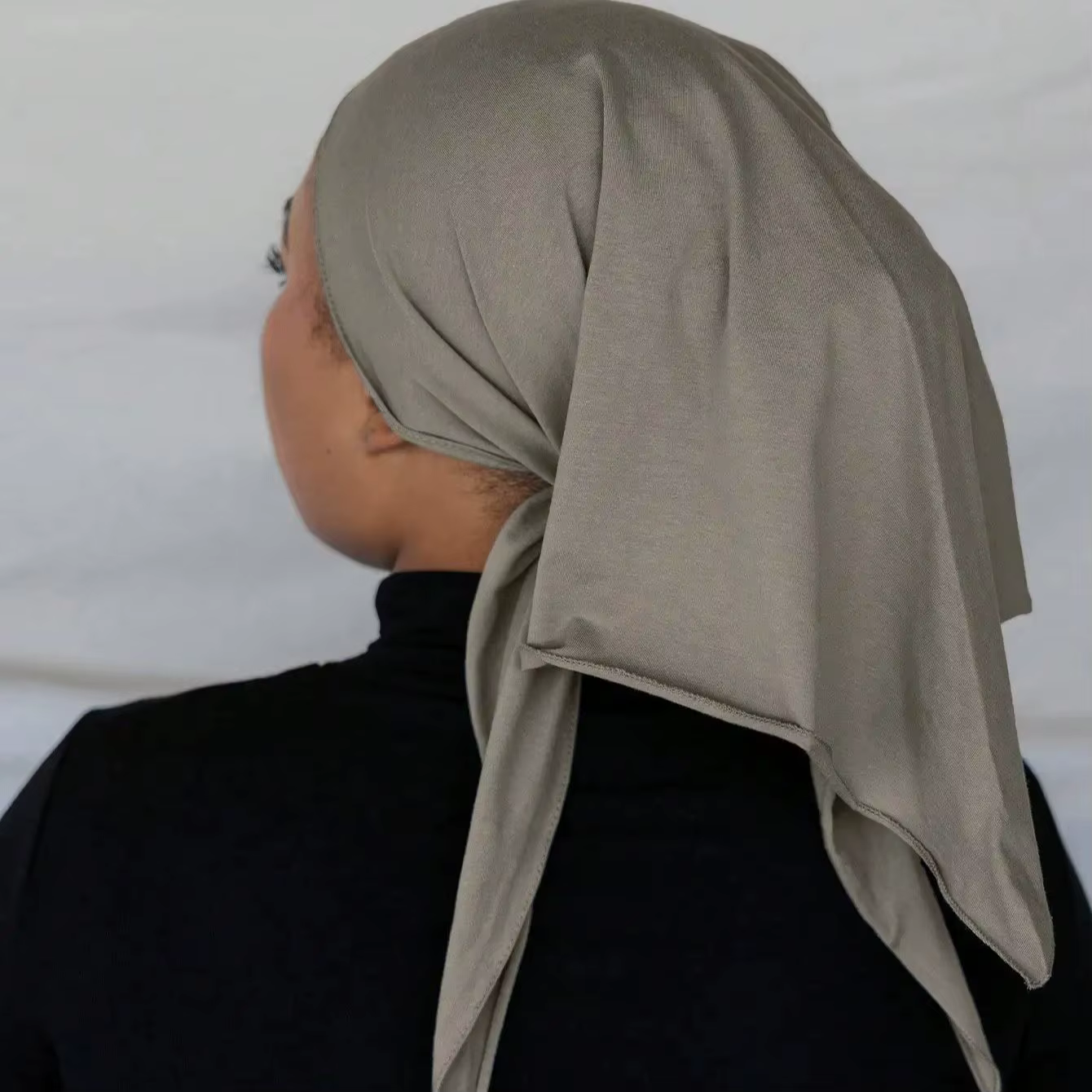 Écharpe Hijab Triangle en Jersey pour Femmes Musulmanes, Châles de Sauna, Enveloppes Solides, Foulards de Document, Turban Islamique, Bande, Tête Ronde, Nouveau