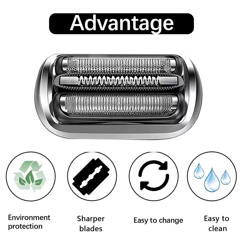 Tête de rasoir électrique de remplacement pour Braun Series 7 73S 70-N1300S 70-S4200cs 70-B7200cc 70-N4300cs 70-B4320cs 70-S7300cc 70-S7001cc