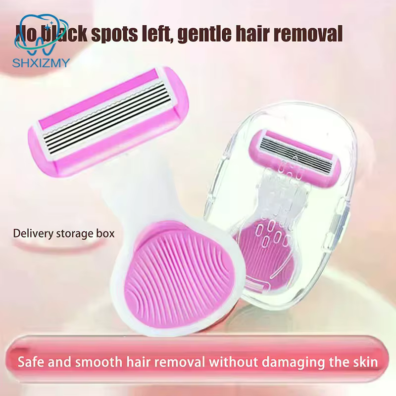 Rasoir de sécurité pour femmes, 1 pièce, lames de rasage manuelles pour barbe, corps, cheveux, BIkini, aisselles, cuisses, rasage Portable