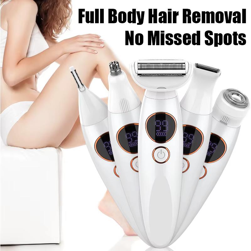 RESUXI 733 5 en 1 épilateur électrique multifonctionnel pour femmes rasoirs pour le visage tondeuse à sourcils indolore