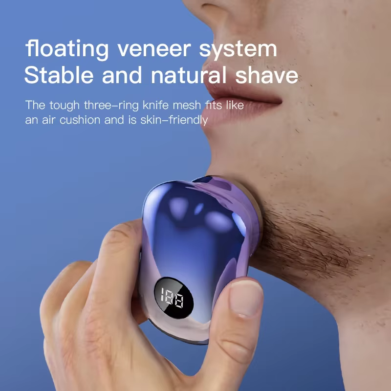 Mini rasoir électrique de voyage pour hommes, format de poche, lavable, Rechargeable, Portable, indolore, sans fil, couteau pour le visage et la barbe