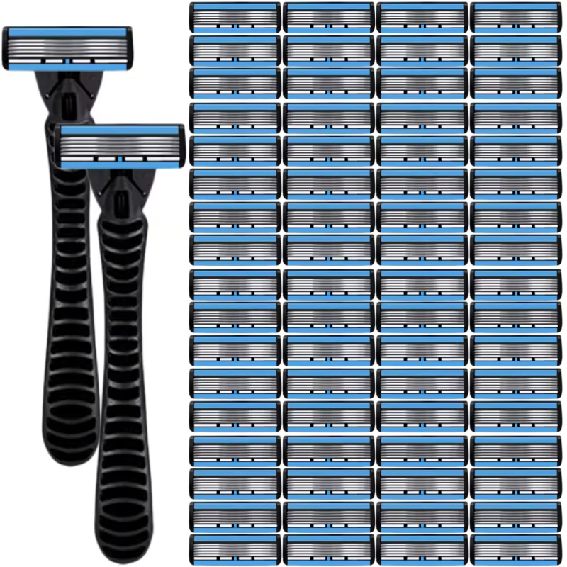 Rasoir de sécurité manuel pour homme 1 manche + 3/6/18 lames
