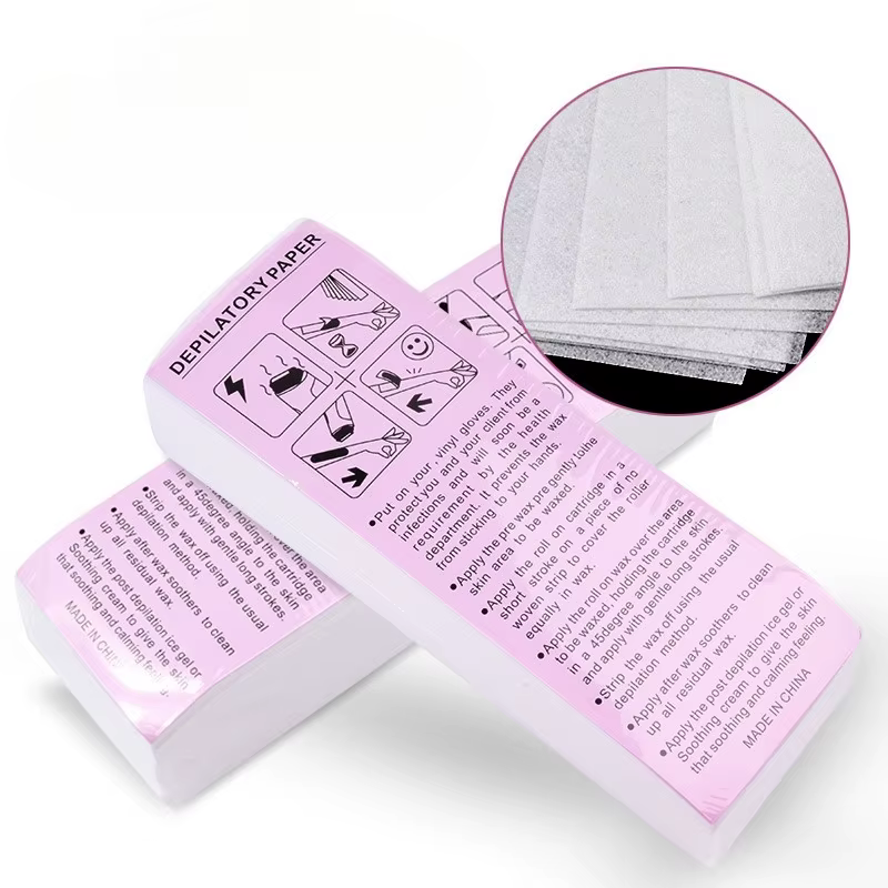 100 sacs 100 pièces/sac bandes de cire d'épilation jetables-papier
