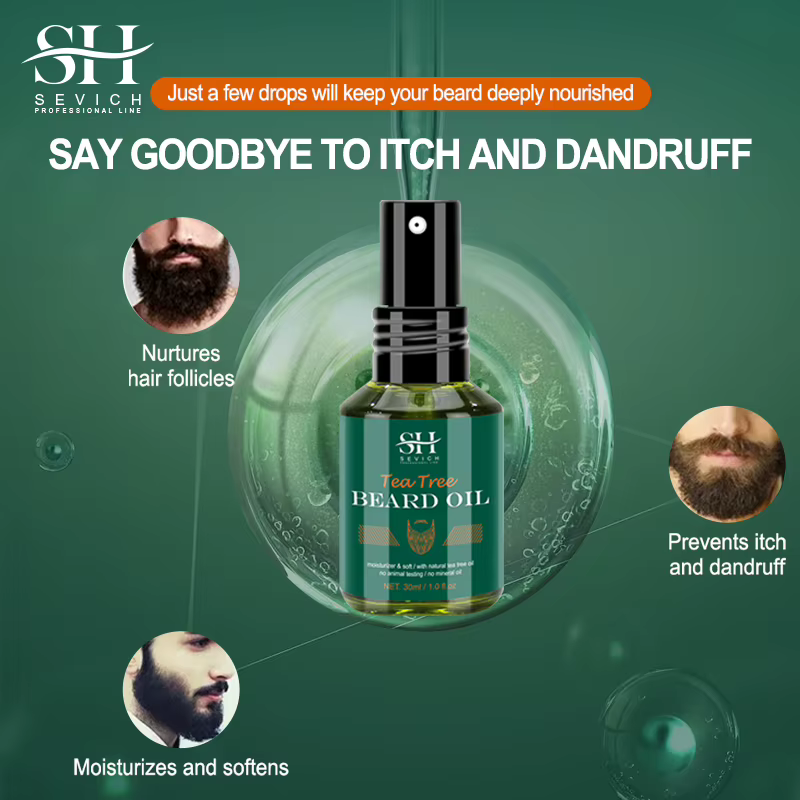 SEVICH huile de barbe de croissance pour hommes soin de garniture de style hydratant plus épais favoriser la repousse
