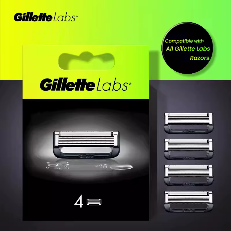 Pour Gillette Labs lame de rasoir 4/8 pièces pour Gillette Labs lames de rasoir chauffantes Gillette labs série tête de rasoir lame de rasoir 5 couches
