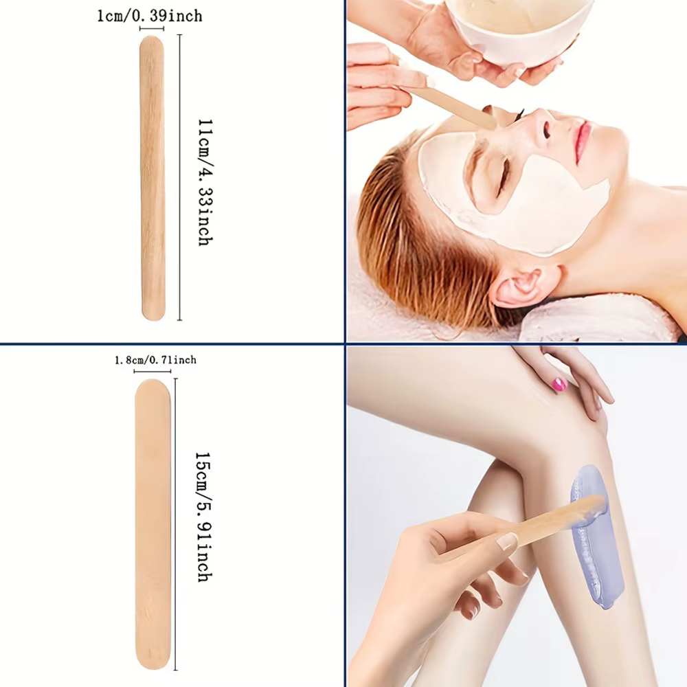 Bâtons d'épilation du corps en bois pour femme