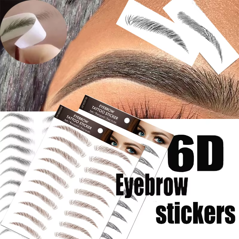 Autocollant de tatouage de sourcils à base d'eau