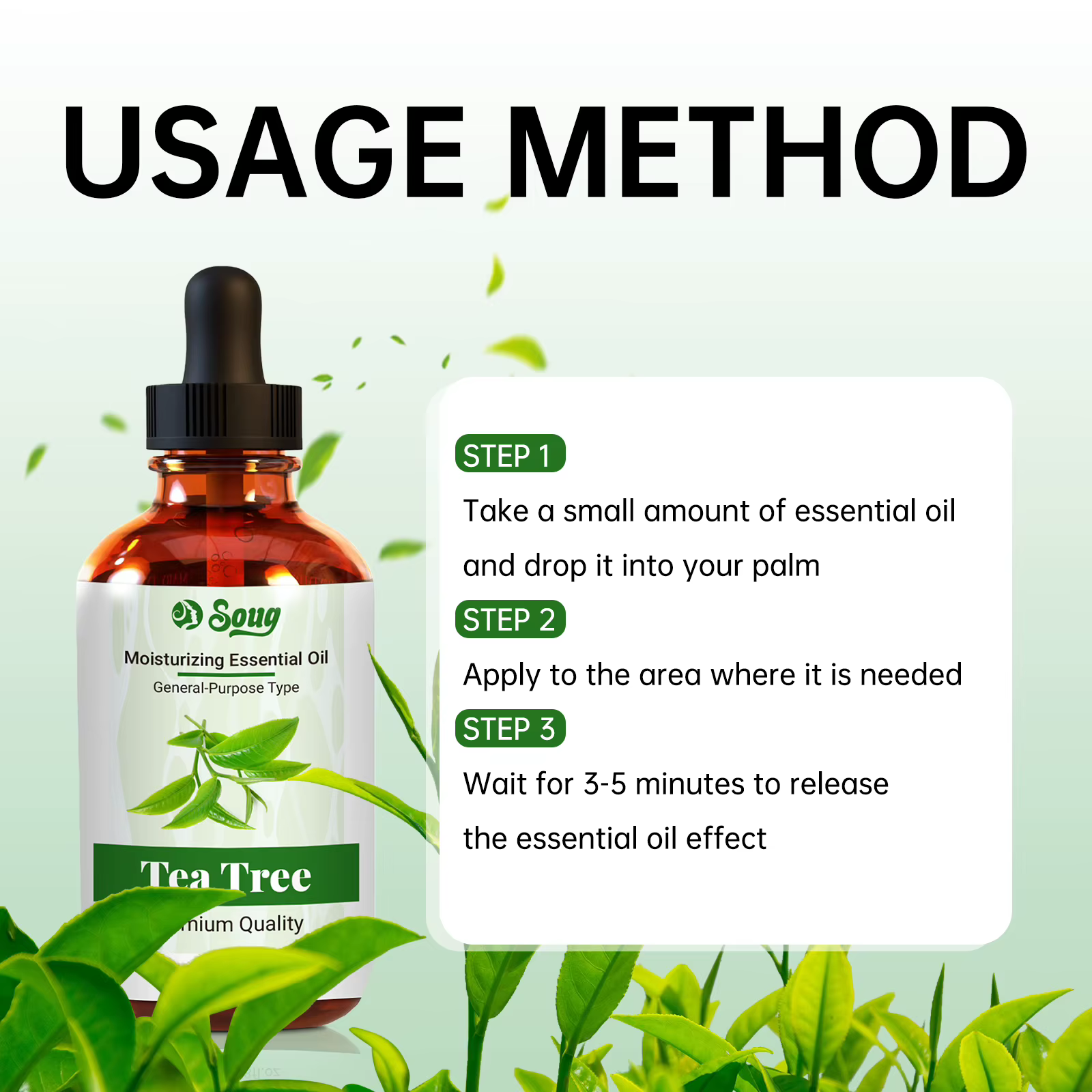 Huile d'arbre à thé hydratante naturelle, 100ML, soins pour le visage et le corps, réparation de la peau, aromathérapie, huile essentielle de Massage Pure
