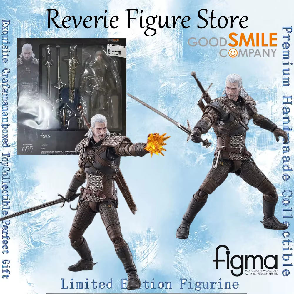 Figurine d'action authentique Good Smile Figma 655 The Witcher 3 Wild Hunt Geralt of Rivia