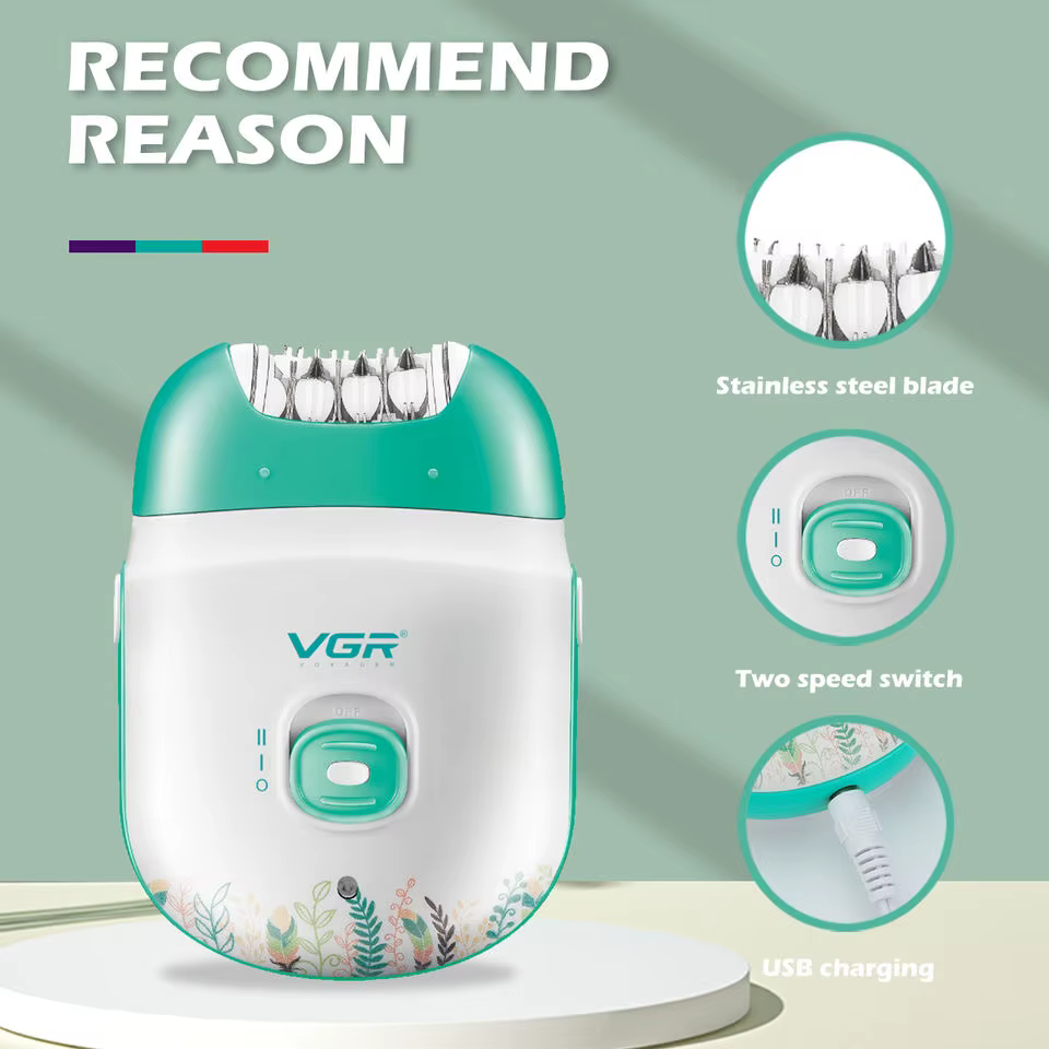 Original VGR Rechargeable femmes épilateur électrique femme