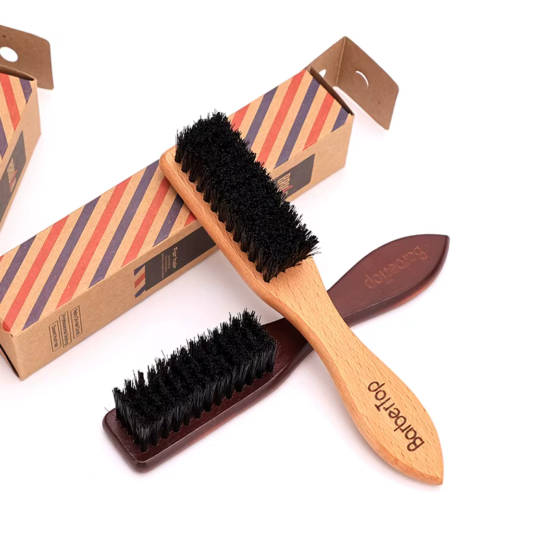 Barbertop hommes brosse à barbe manche en bois