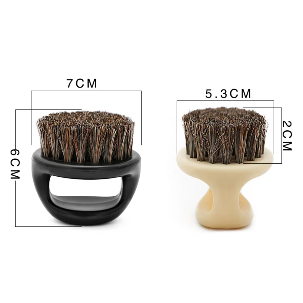Hommes blaireau Portable barbier barbe brosses Salon visage nettoyage rasoir brosse en plastique cheval poils outils de rasage