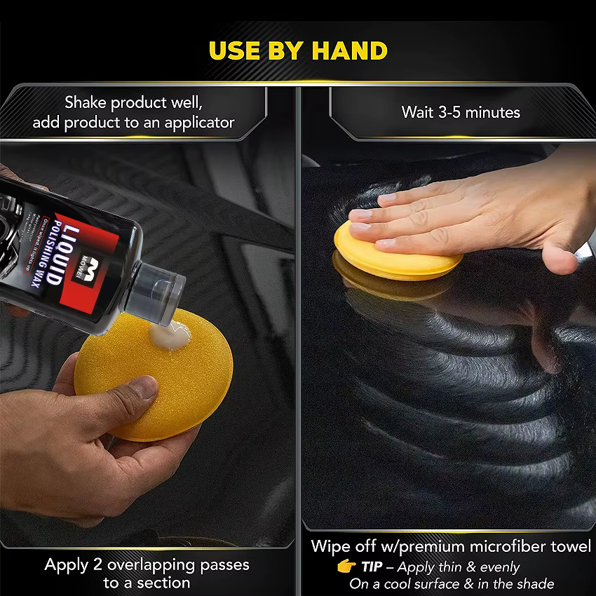 Cire de revêtement et de polissage pour voiture professionnelle, protection contre les rayures/UV, restaure la peinture/garniture/phareurs, kit nano hydrophobe à brillance instantanée