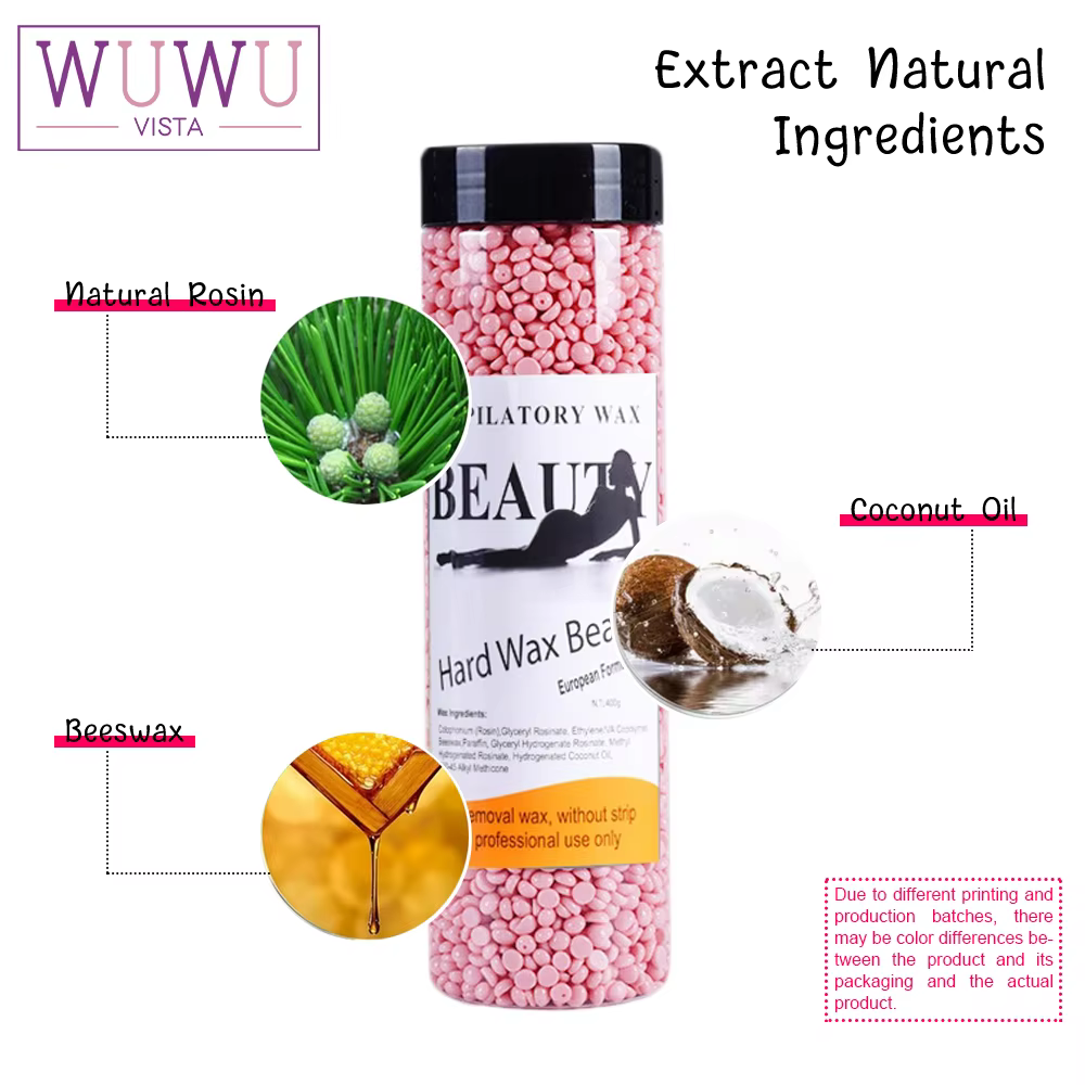 WUWUVISTA 400g/14.1oz haricots de cire dépilatoire Film chaud