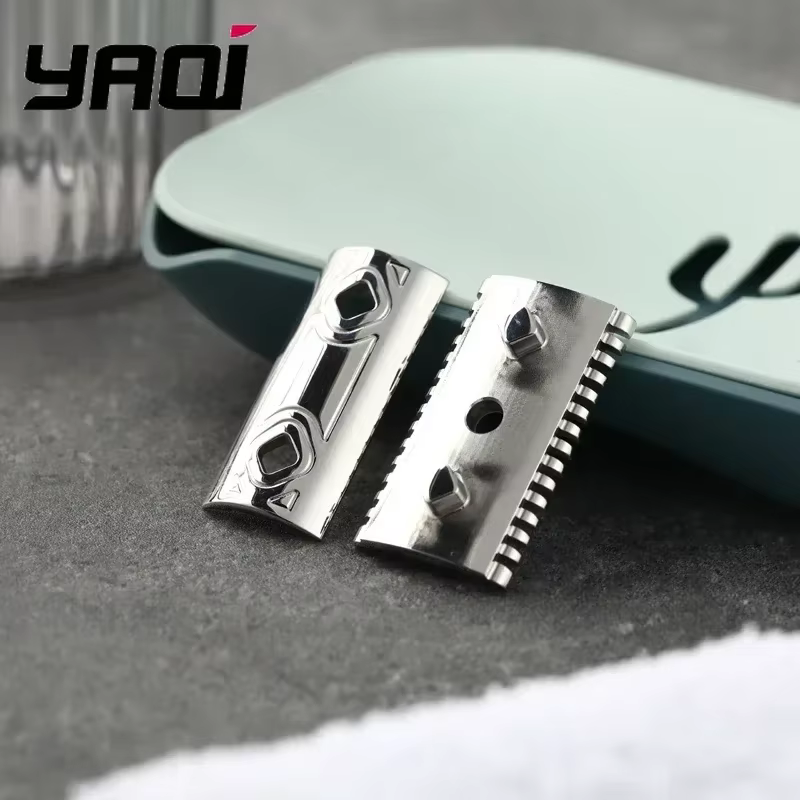 Tête de rasoir de sécurité YAQI Harlequin 2026 en acier inoxydable 316 poli avec interstice de lame de 0,90 mm