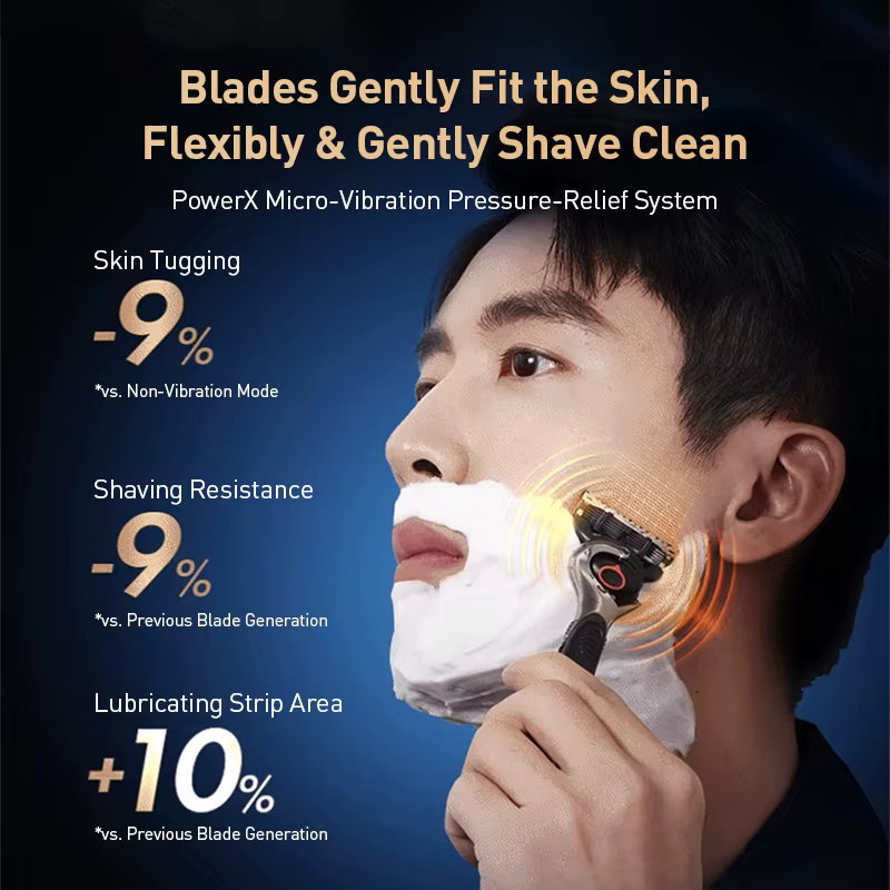 Gillette Fusion 5 Proglide Hybrid 2.0 Power Razor 7 lames de rechange avec bandes lubrifiantes pour un glisse fluide