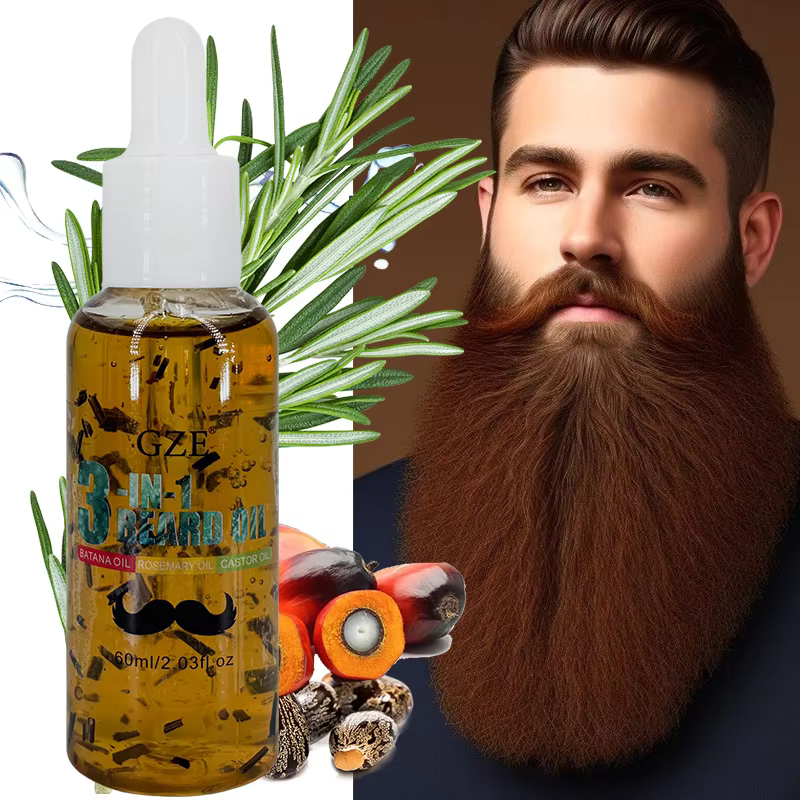 GZE Huile à barbe 3 en 1 pour soin - Hydrate