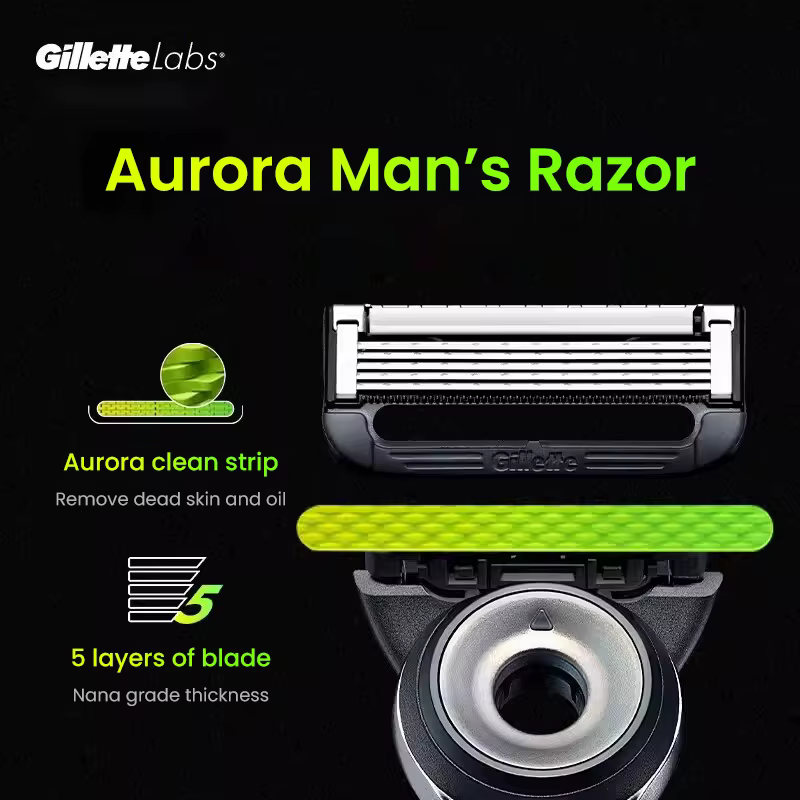 Pour Gillette Labs lame de rasoir 4/8 pièces pour Gillette Labs lames de rasoir chauffantes Gillette labs série tête de rasoir lame de rasoir 5 couches