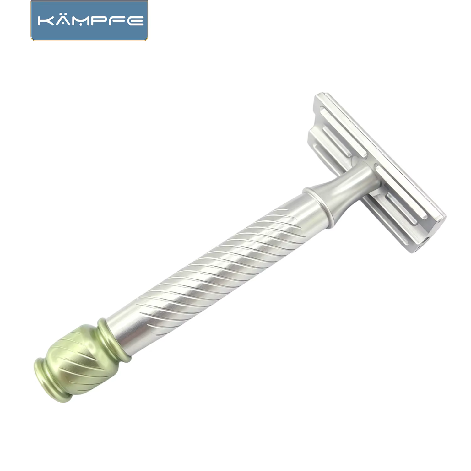 Rasoir de sécurité manuel traditionnel à double tranchant KAMPFE en aluminium CNC pour rasage humide
