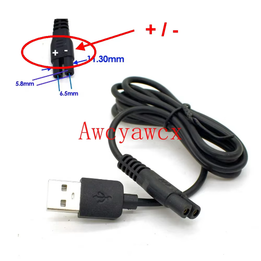 DC 2.4V 3V 3.6V 3.7V 4.2V 4.3V 5V 1A 1000mA rasoir électrique USB câble prise chargeur d'alimentation animal de
