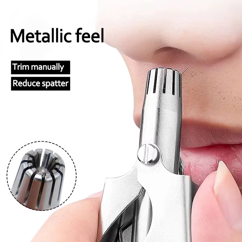 Tondeuse manuelle en acier inoxydable pour nez et oreilles