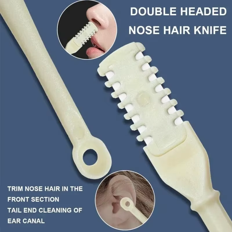 Tondeuse manuelle double tête pour poils du nez