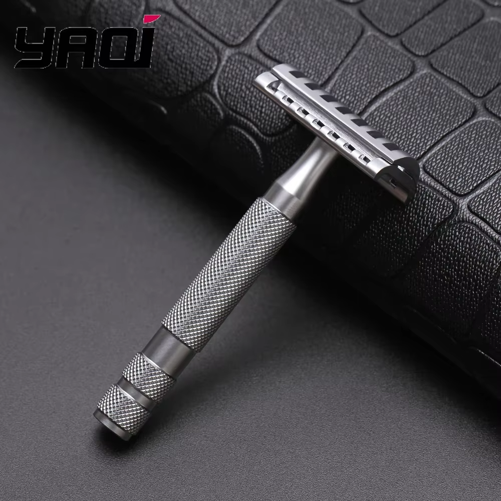 YAQI KNIGHT-HELMET Tête DE rasoir avec manche en acier inoxydable