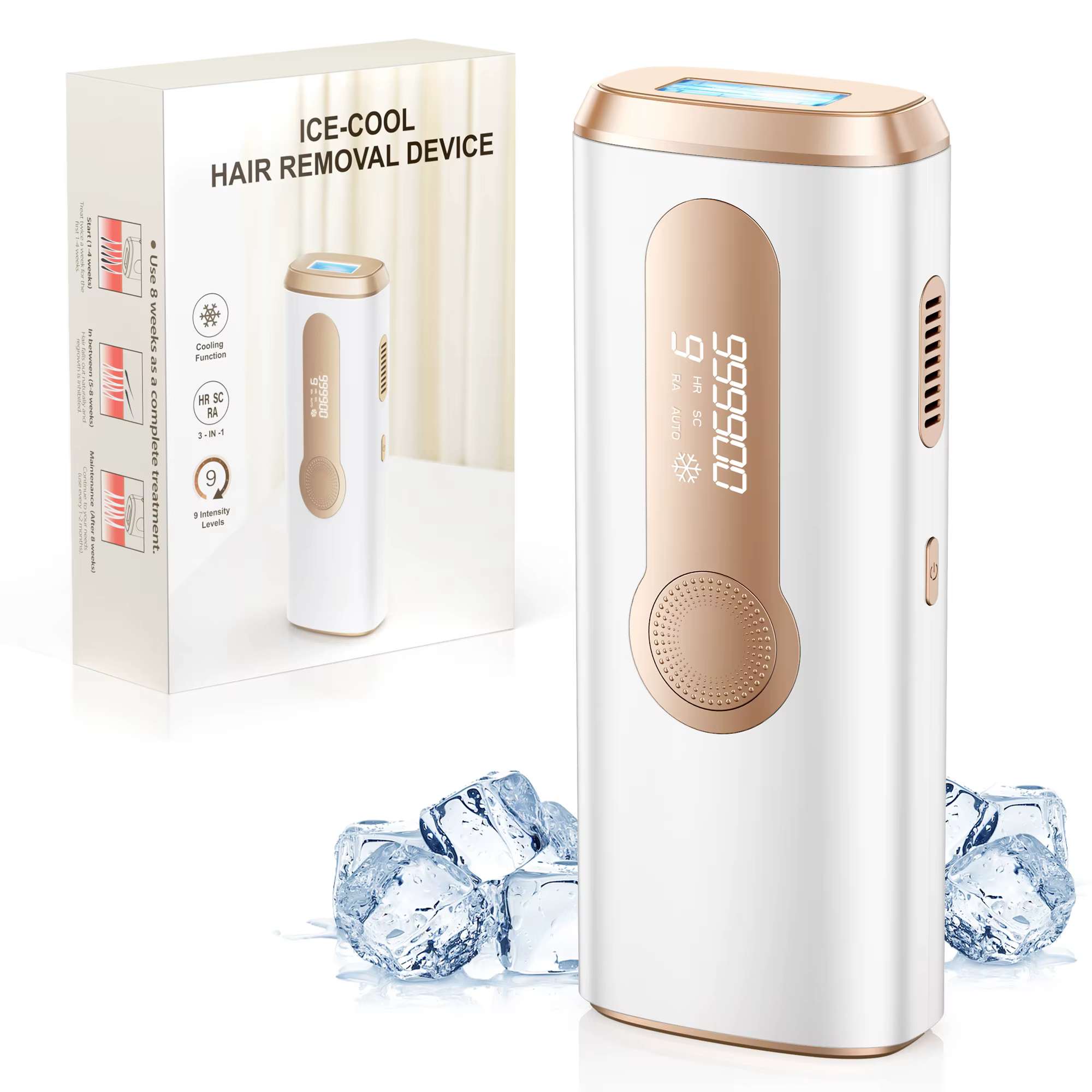 Dispositif d'épilation au Laser IPL 3 en 1