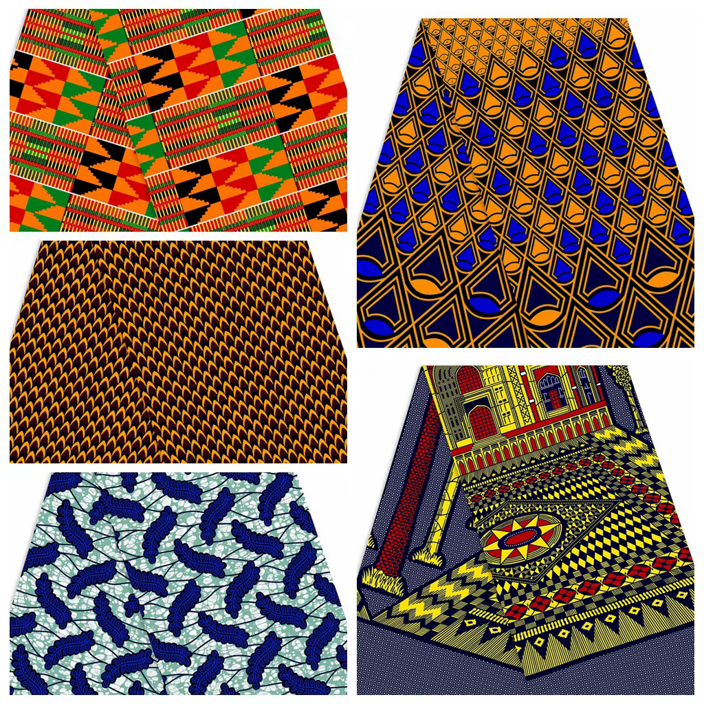 Nouveau Tissu Wax Africain Véritable Ankara Garanti, Imprimé Hollandais Pagne, Batik, 6 yards pour la confection d'uniformes