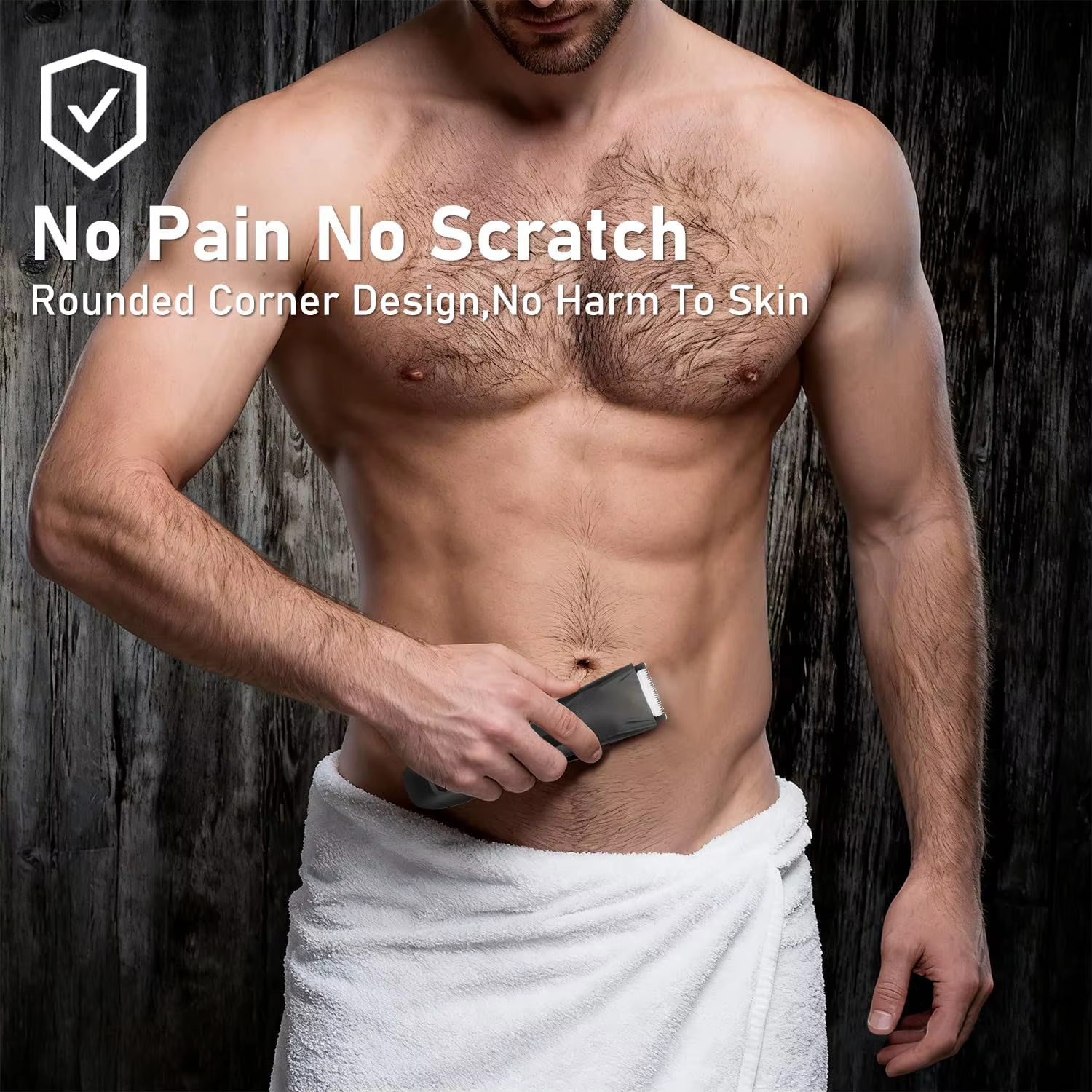 Tondeuse électrique pour poils du bas du corps et de la zone pubienne, rasoir électrique pour hommes, pour poils du pubis, de la poitrine et des jambes, tondeuse à barbe rechargeable, station de recha