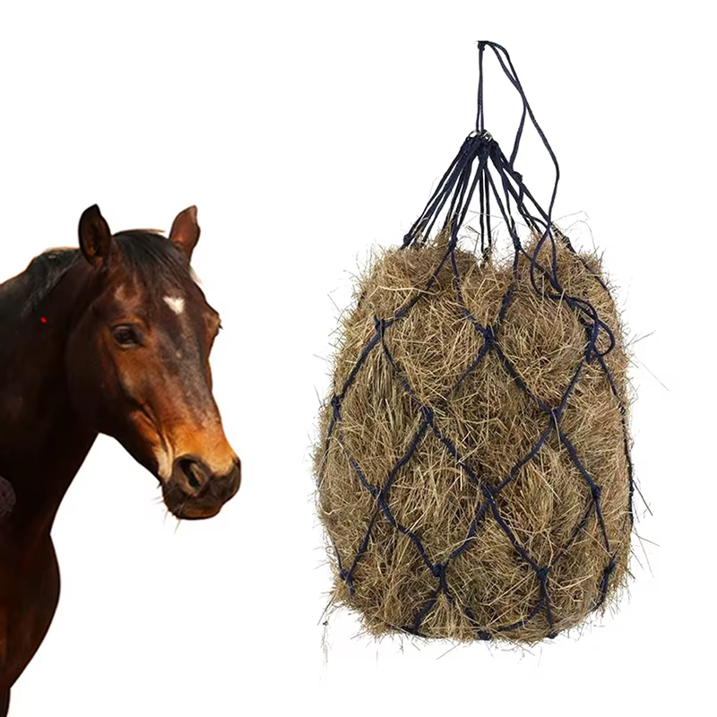 Filet à foin durable pour chevaux, petit filet à foin à trous fins, équipement d'alimentation lente, sacs à foin pour chevaux