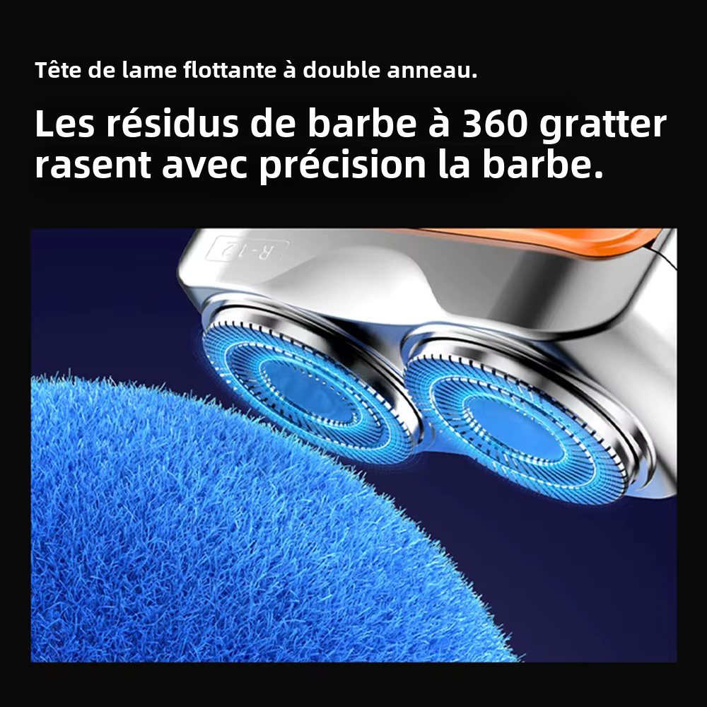 Rasoir électrique intelligent affichage numérique tondeuse à barbe étanche pour hommes Mini