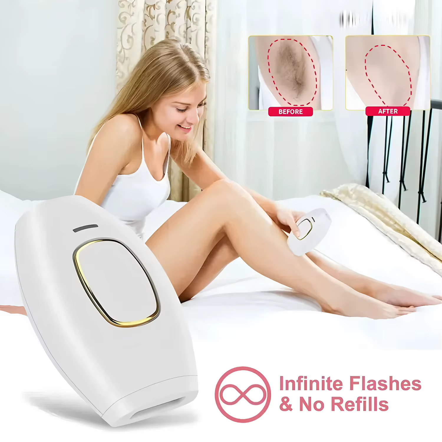 Appareil d'épilation à impulsions IPL pour la maison, épilateur laser électrique, épilateur indolore, appareil portatif pour femmes et hommes, rasoir indolore.