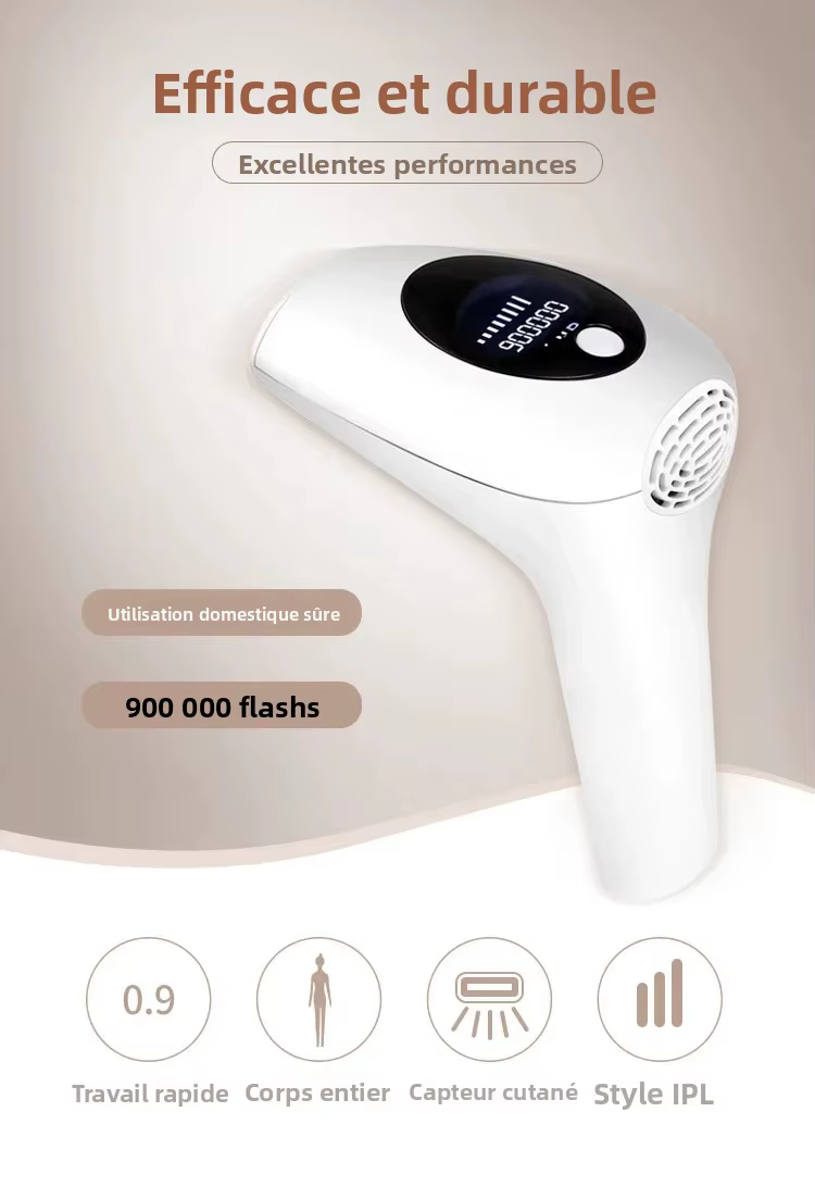 Épilateur Laser Permanent Professionnel IPL pour l'Épilation du Corps Entier, Épilateur Permanent pour Femmes à Usage Domestique