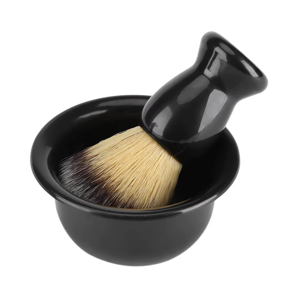 Ensemble de 3 brosses à raser pratiques et faciles à mousser, brosse à barbe professionnelle durable, kit de toilettage portable et doux, soin de la barbe