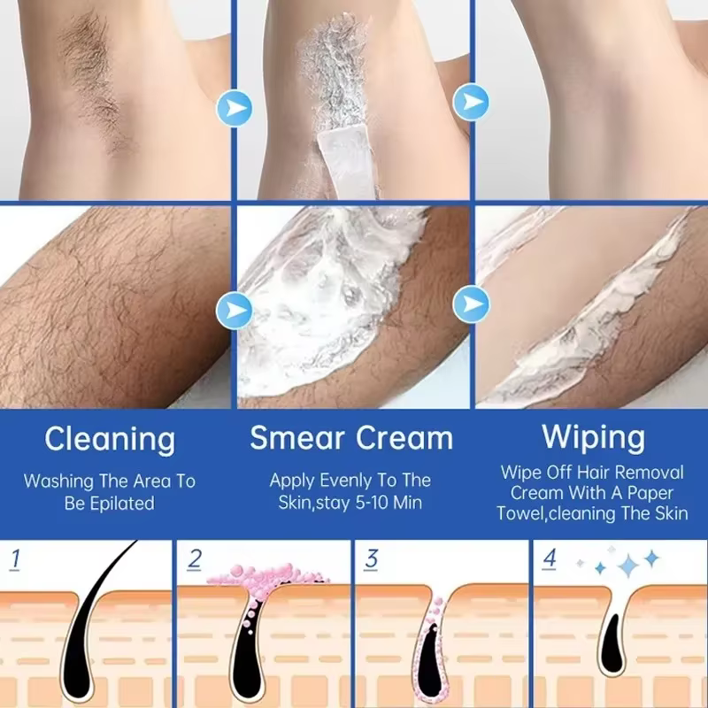 Crème dépilatoire permanente