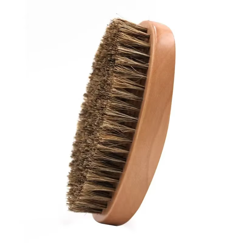 Hommes rasage barbe brosse sanglier 100% cheveux Style peigne poils 360 courbe vague
