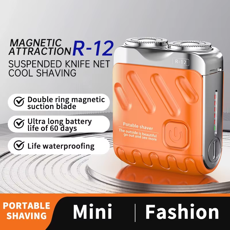 Mini rasoir électrique double tête étanche type-c Rechargeable