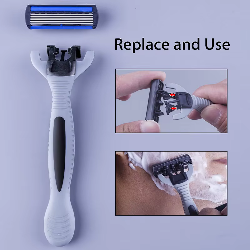 Kit de rasoir manuel pour homme à 1 manche et 18 lames