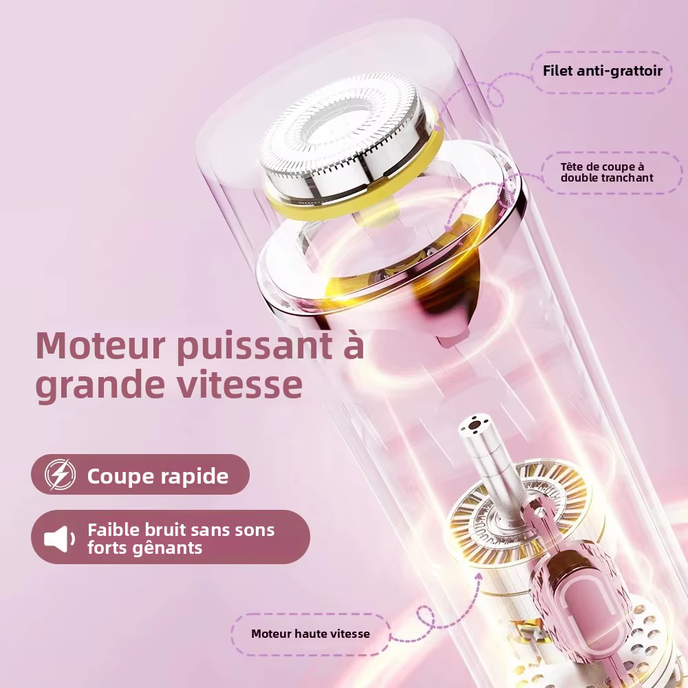 Rasoir électrique double tête 2 en 1 pour femmes