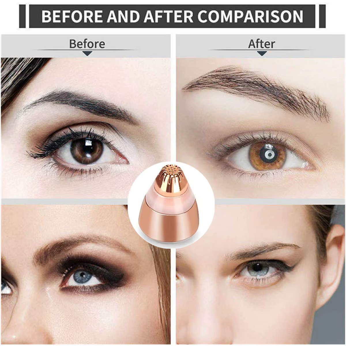 Têtes et lames de rechange pour couper le toucher des sourcils impeccables