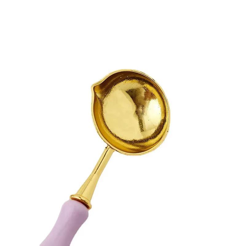 1/2/3/4 pièces Cuillère à cire en plastique avec manche anti-brûlure pour la cire à cacheter des invitations de mariage vintage