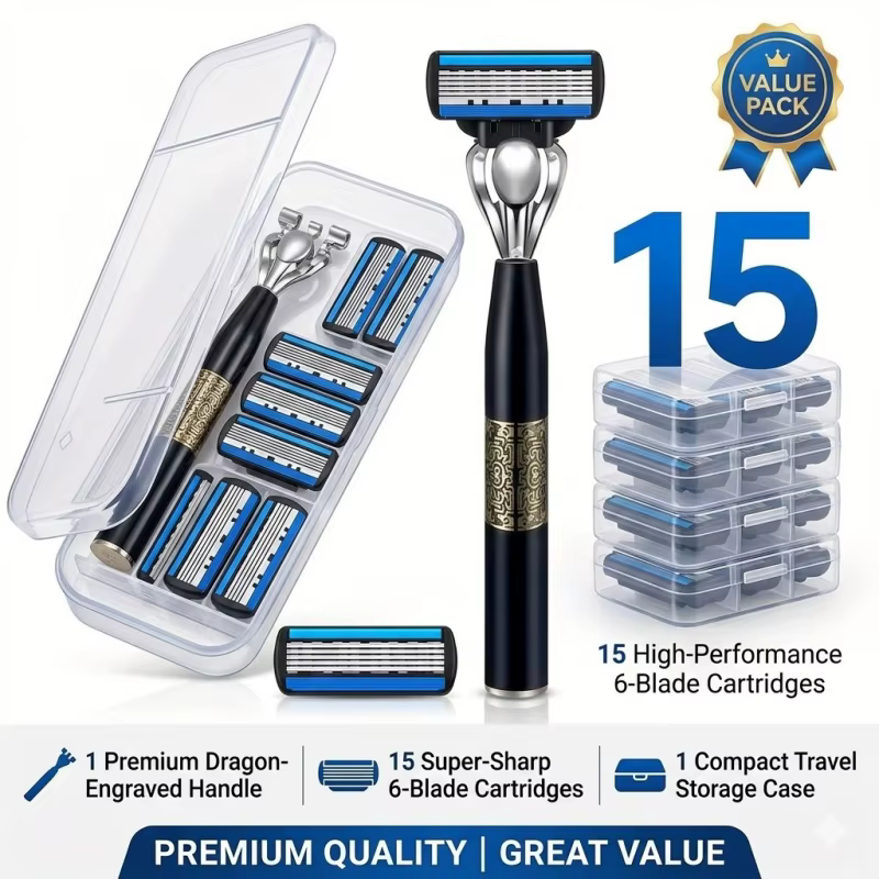 Kit de rasage professionnel 17 pièces pour hommes