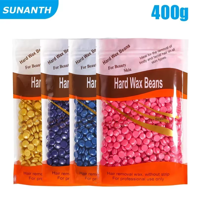 50g/200g/500g haricots de cire dure pour épilation corps perle brésilienne européenne pour chauffe-cire