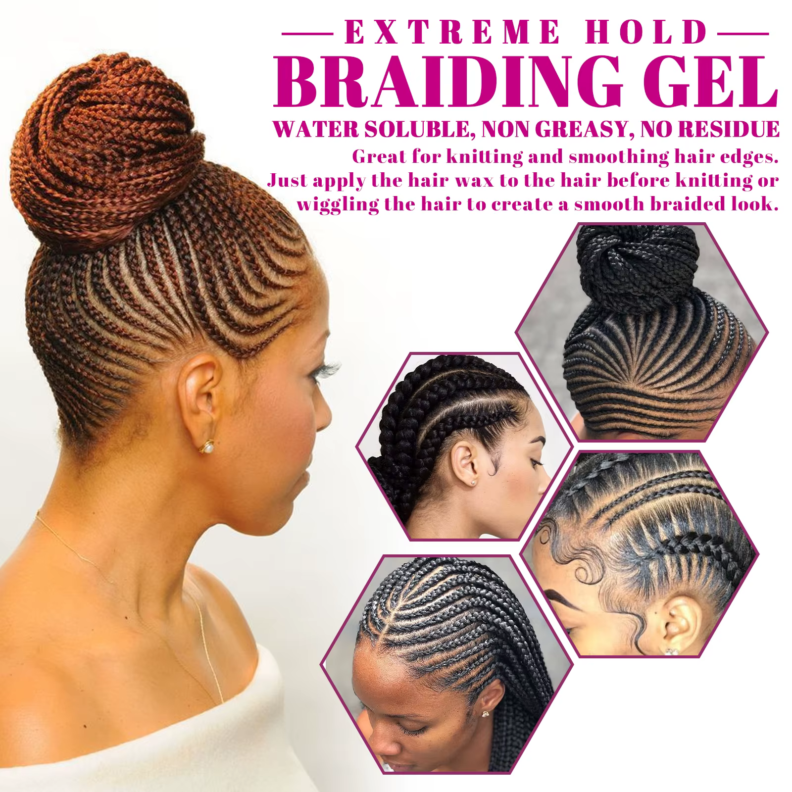 Stylage tressage Gel cire carburateur longue durée forte tenue pommade Anti-frisottis lisse finition des cheveux