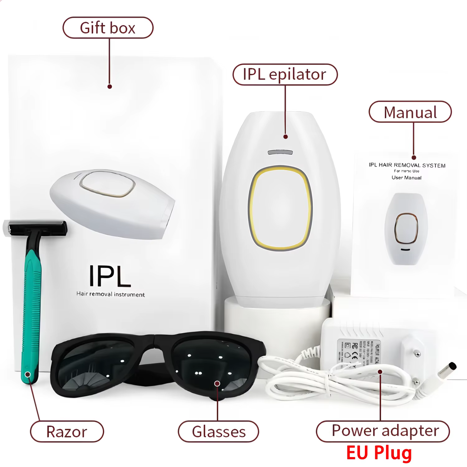 Épilateur laser IPL pour l'épilation